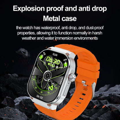 G40S 2.06 inch IP67 BT5.2 Sport Smart Watch, Support Bluetooth Call / Sleep / Blood Oxygen / Heart Rate / Blood Pressure Health Monitor(Orange) - Smart Watches by buy2fix | Online Shopping UK | buy2fix