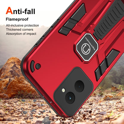 For Motorola Moto G Power 2024 Shockproof Holder Phone Case(Red) - Motorola Cases by buy2fix | Online Shopping UK | buy2fix