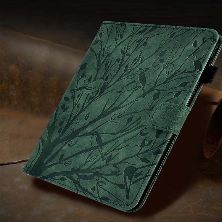 For iPad Pro 11 2024 Fortune Tree Embossed Leather Smart Tablet Case(Green) - iPad Pro 11 2024 Cases by buy2fix | Online Shopping UK | buy2fix