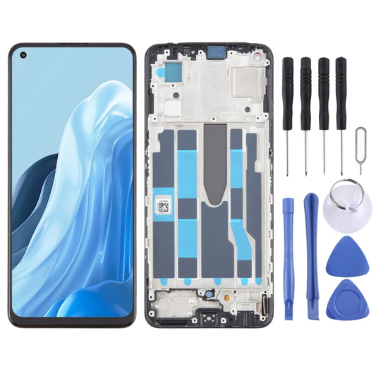 For OPPO Reno7 5G OLED LCD Screen Digitizer Full Assembly with Frame - LCD Screen by buy2fix | Online Shopping UK | buy2fix