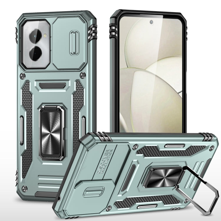 For Motorola Moto G Play 5G 2024 Armor PC + TPU Camera Shield Phone Case(Alpine Green) - Motorola Cases by buy2fix | Online Shopping UK | buy2fix