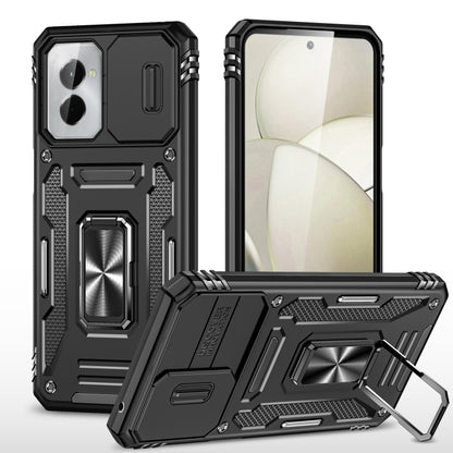 For Motorola Moto G Power 2024 Armor PC + TPU Camera Shield Phone Case(Black) - Motorola Cases by buy2fix | Online Shopping UK | buy2fix