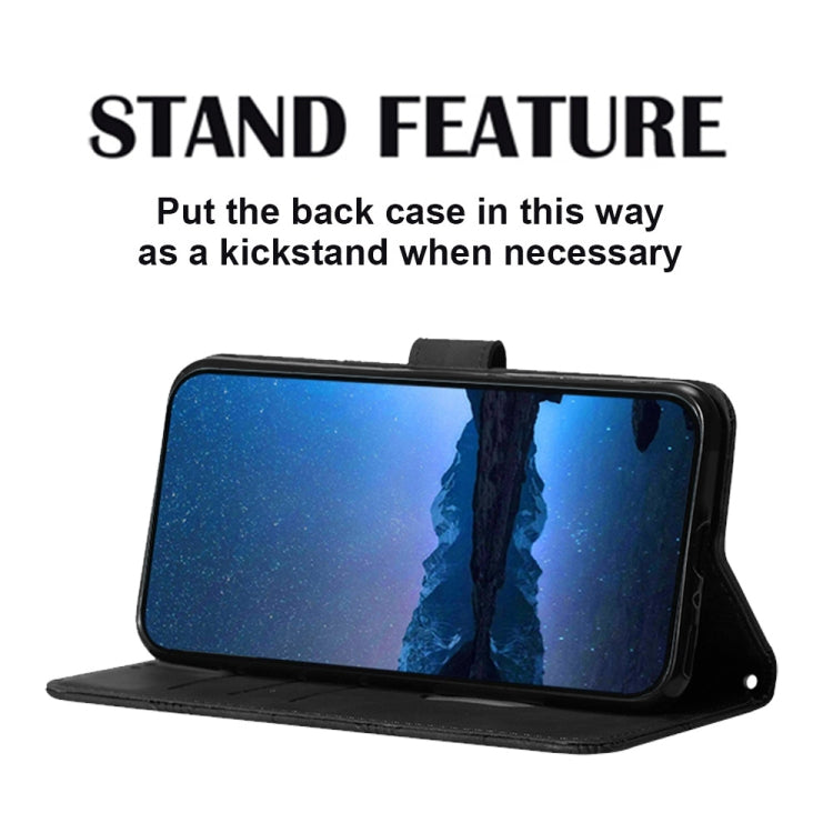 For vivo X100s Crossbody 3D Embossed Flip Leather Phone Case(Black) - vivo Cases by buy2fix | Online Shopping UK | buy2fix