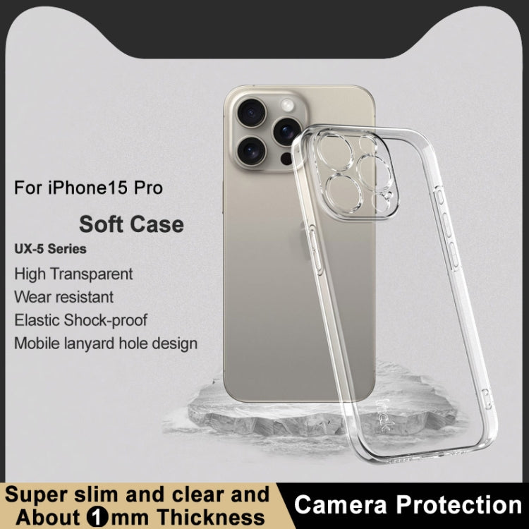 For iPhone 15 Pro Max IMAK UX-5 Series Transparent TPU Phone Case - iPhone 15 Pro Max Cases by imak | Online Shopping UK | buy2fix