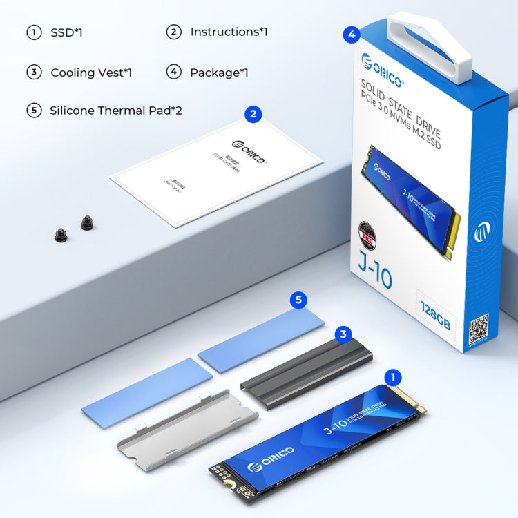 ORICO J-10 PCIe 3.0 NVMe M.2 SSD Internal Solid State Drive, Memory:1TB - Solid State Drives by ORICO | Online Shopping UK | buy2fix