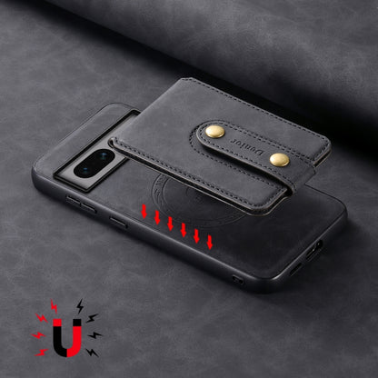 For Google Pixel 7 Pro 5G Denior D14 NK Retro Pattern MagSafe Magnetic Card Holder Leather Phone Case(Black) - Google Cases by Denior | Online Shopping UK | buy2fix