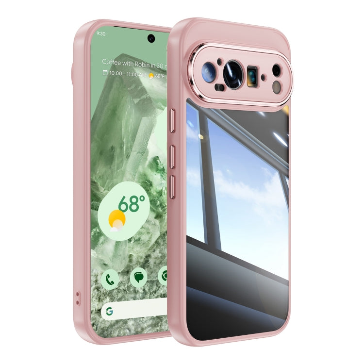 For Google Pixel 9 / 9 Pro Acrylic Hybrid TPU Armor Shockproof Phone Case(Pink) - Google Cases by buy2fix | Online Shopping UK | buy2fix