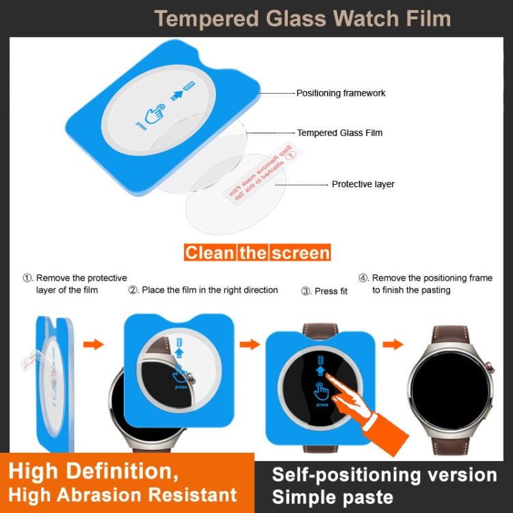 For Samsung Galaxy Watch5 Pro 45mm IMAK Tempered Glass Watch Protective Film Self-contained Positioning Version - Screen Protector by imak | Online Shopping UK | buy2fix