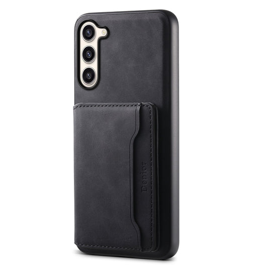 For Samsung Galaxy S23+ 5G Denior D13 Retro Texture Leather MagSafe Card Bag Phone Case(Black) - Galaxy S23+ 5G Cases by Denior | Online Shopping UK | buy2fix