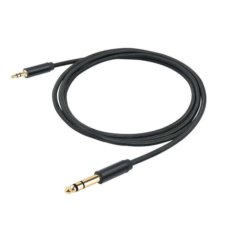 3662-3662BK 3.5mm Male to 6.35mm Male Stereo Amplifier Audio Cable, Length:2m(Black) - Microphone Audio Cable & Connector by buy2fix | Online Shopping UK | buy2fix