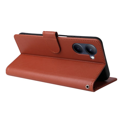 For Realme C33 Multifunctional Horizontal Flip Leather Phone Case with Three Card Slot(Brown) - Realme Cases by buy2fix | Online Shopping UK | buy2fix