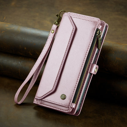 For Samsung Galaxy A71 4G CaseMe C36 Card Slots Zipper Wallet RFID Anti-theft Leather Phone Case(Pink) - Galaxy Phone Cases by CaseMe | Online Shopping UK | buy2fix