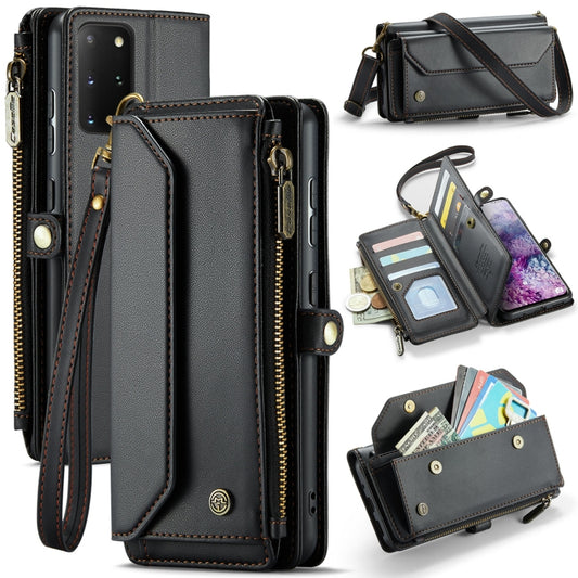 For Samsung Galaxy S20+ CaseMe C36 Card Slots Zipper Wallet RFID Anti-theft Leather Phone Case(Black) - Galaxy Phone Cases by CaseMe | Online Shopping UK | buy2fix