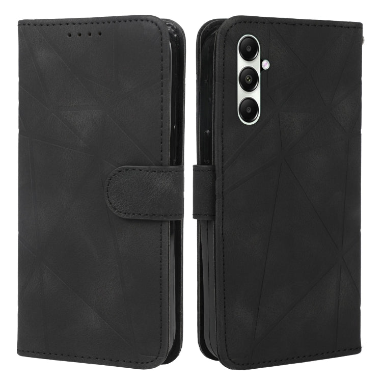 For Samsung Galaxy S24+ / S25+ 5G Skin Feel Geometric Lines Leather Phone Case(Black) - Galaxy S24+ 5G Cases by buy2fix | Online Shopping UK | buy2fix