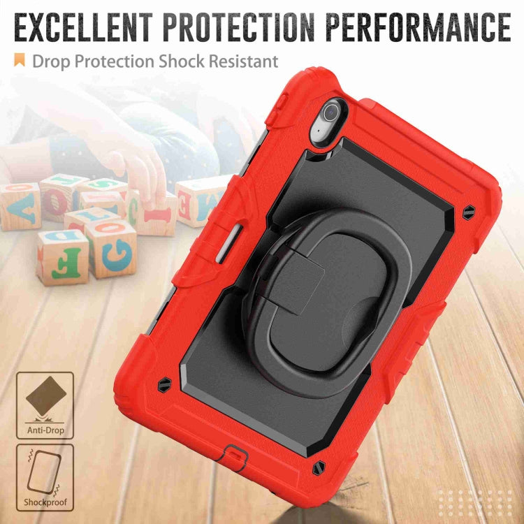 For iPad Air 11 2025 / 2024 Handle Silicone Hydric PC Tablet Case with Shoulder Strap(Red) - iPad Air 11 2025 / 2024 Cases by buy2fix | Online Shopping UK | buy2fix