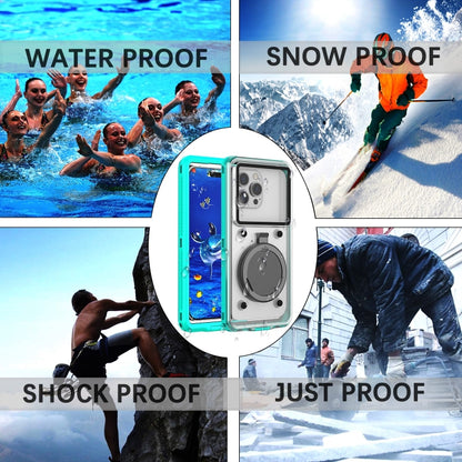 33ft 10m Underwater IP68 Waterproof Phone Case For Under 6.6 inch Phones(Blue) - Galaxy Phone Cases by buy2fix | Online Shopping UK | buy2fix