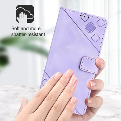 For Blackview Wave 6C Skin Feel Embossed Leather Phone Case(Light Purple) - More Brand by buy2fix | Online Shopping UK | buy2fix