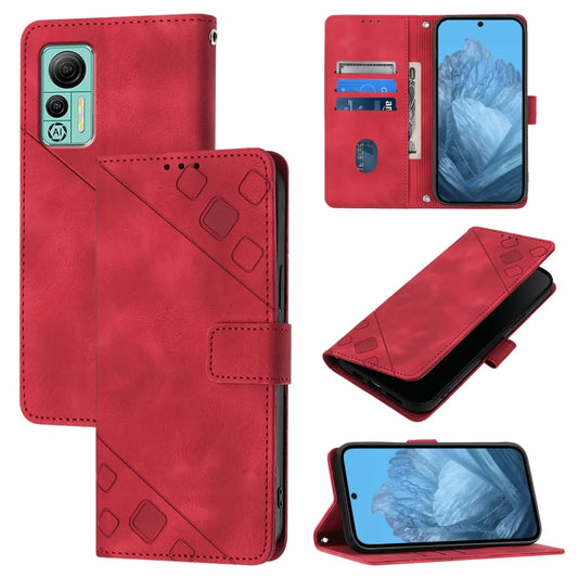 For Ulefone Note 14 Skin Feel Embossed Leather Phone Case(Red) - Ulefone Cases by buy2fix | Online Shopping UK | buy2fix