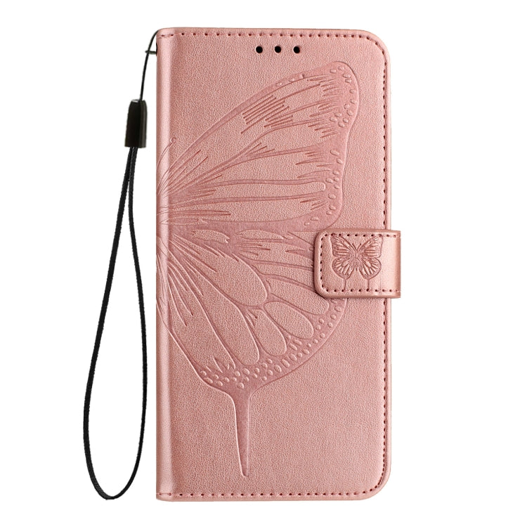 For Blackview A53 Embossed Butterfly Leather Phone Case(Rose Gold) - More Brand by buy2fix | Online Shopping UK | buy2fix