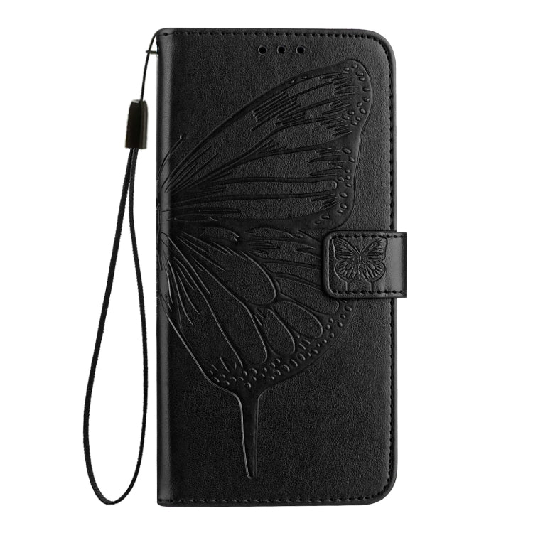 For Blackview Shark 8 Embossed Butterfly Leather Phone Case(Black) - More Brand by buy2fix | Online Shopping UK | buy2fix