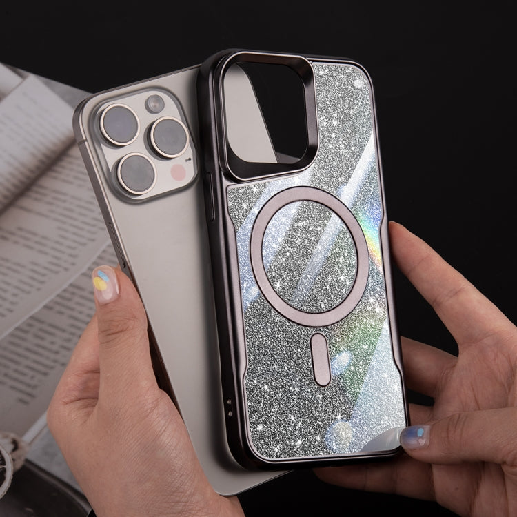 For iPhone 11 Pro Blade MagSafe Magnetic Gradient Glitter PC Phone Case(Titanium Grey) - iPhone 11 Pro Cases by buy2fix | Online Shopping UK | buy2fix