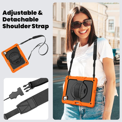 For iPad Pro 13 2024 Silicone Hybrid PC Tablet Case with Shoulder Strap(Orange) - iPad Pro 13 2024 Cases by buy2fix | Online Shopping UK | buy2fix