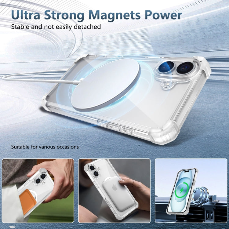 For iPhone 16 Transparent MagSafe Magnetic Phone Case(Transparent) - iPhone 16 Cases by buy2fix | Online Shopping UK | buy2fix