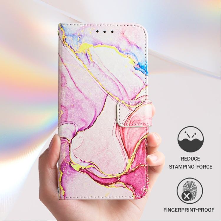 For Blackview A52 PT003 Marble Pattern Flip Leather Phone Case(Rose Gold) - More Brand by buy2fix | Online Shopping UK | buy2fix