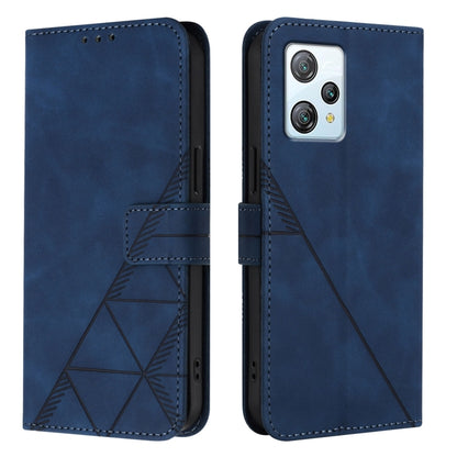 For Blackview A53 Crossbody 3D Embossed Flip Leather Phone Case(Blue) - More Brand by buy2fix | Online Shopping UK | buy2fix