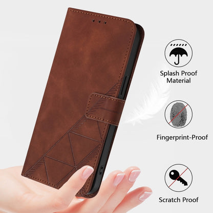 For Blackview Color 8 Crossbody 3D Embossed Flip Leather Phone Case(Brown) - More Brand by buy2fix | Online Shopping UK | buy2fix