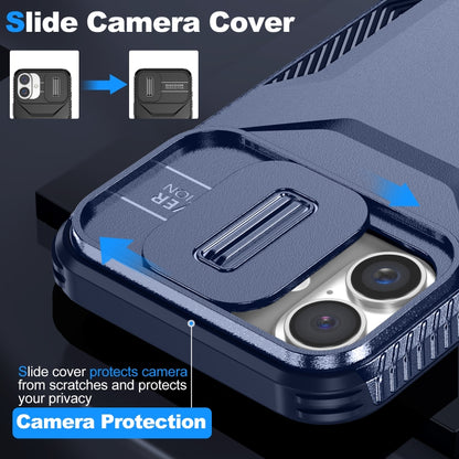 For iPhone 16 Plus Sliding Camshield Phone Case(Blue) - iPhone 16 Plus Cases by buy2fix | Online Shopping UK | buy2fix