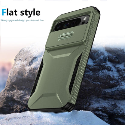 For Google Pixel 9 Pro XL Sliding Camshield Phone Case(Alpine Green) - Google Cases by buy2fix | Online Shopping UK | buy2fix