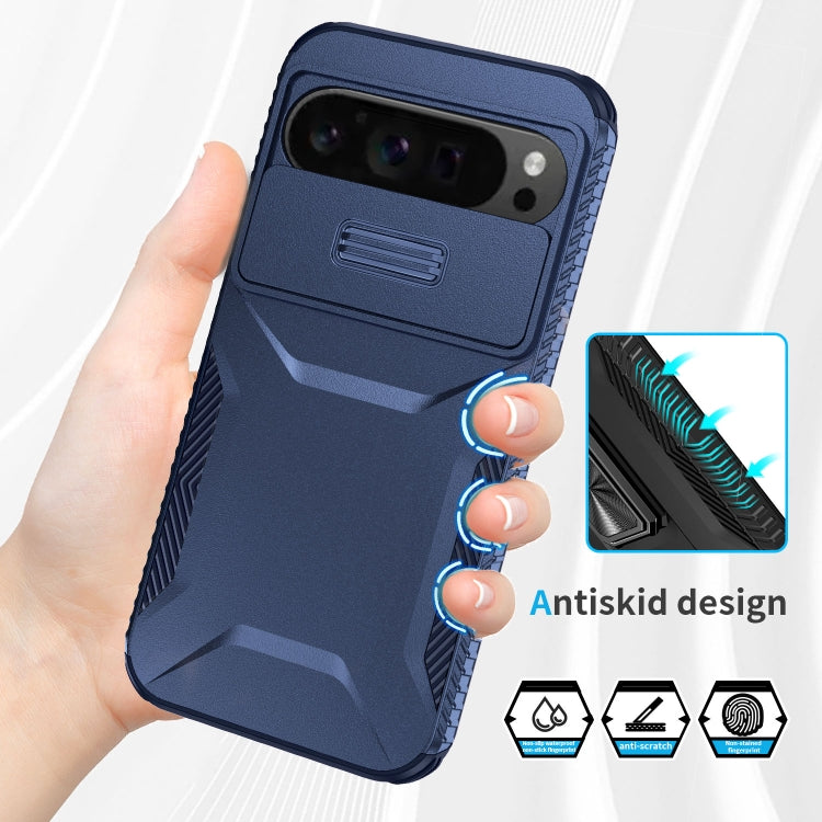 For Google Pixel 9 Pro XL Sliding Camshield Phone Case(Blue) - Google Cases by buy2fix | Online Shopping UK | buy2fix