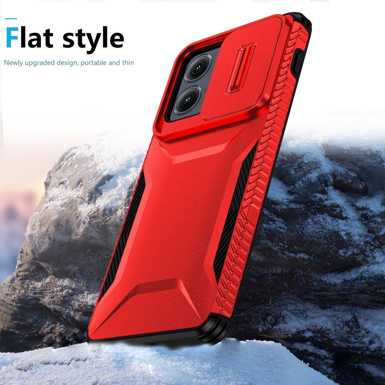 For Motorola Edge 5G 2024 Sliding Camshield Phone Case(Red) - Motorola Cases by buy2fix | Online Shopping UK | buy2fix