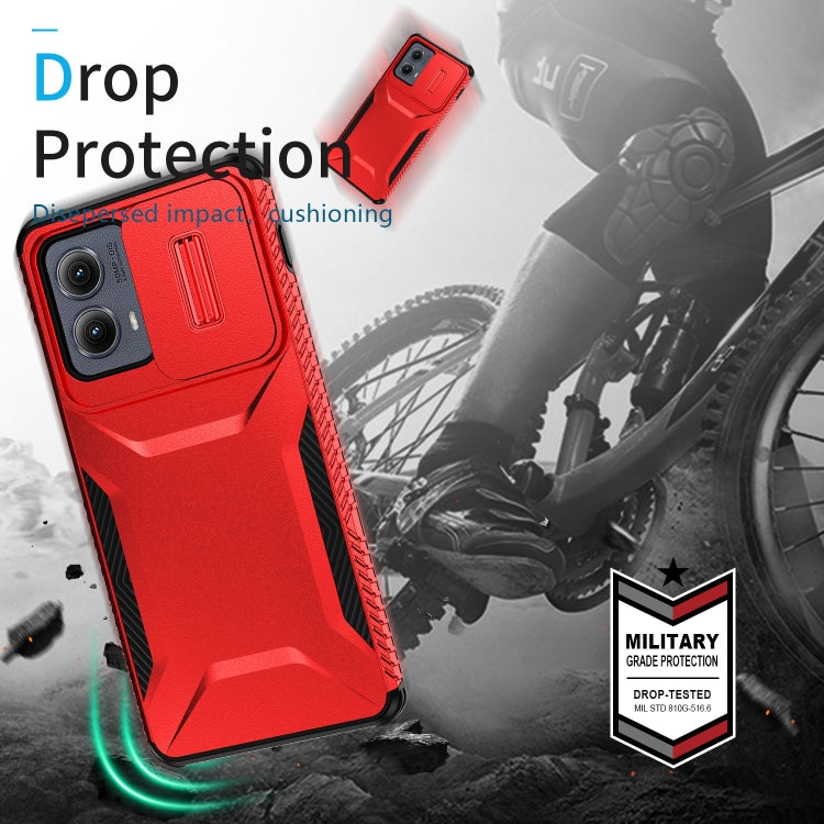 For Motorola Edge 5G 2024 Sliding Camshield Phone Case(Red) - Motorola Cases by buy2fix | Online Shopping UK | buy2fix