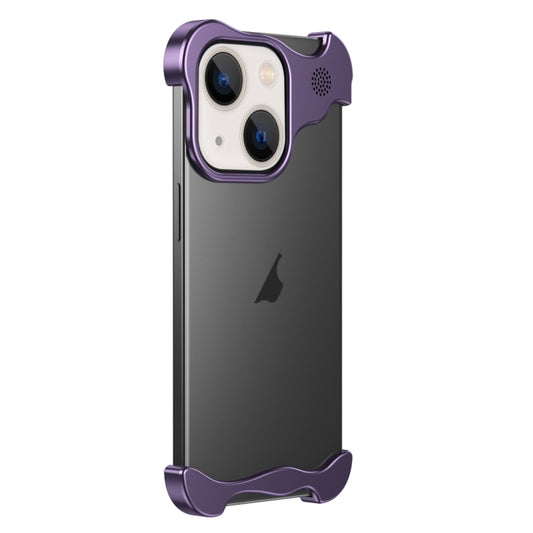 For iPhone 13 Aromatherapy Alloy Frameless Phone Case(Purple) - iPhone 13 Cases by buy2fix | Online Shopping UK | buy2fix