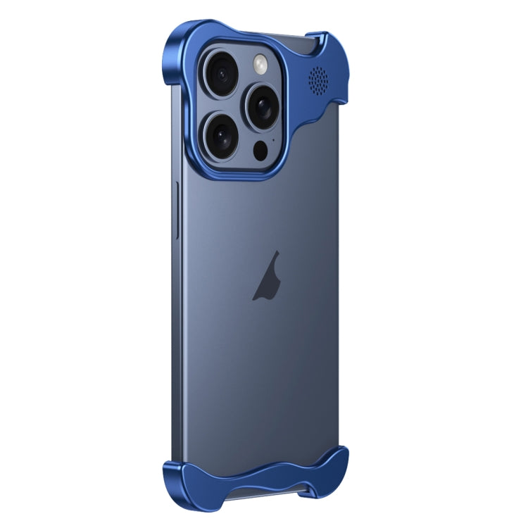 For iPhone 13 Pro Max Aromatherapy Alloy Frameless Phone Case(Blue) - iPhone 13 Pro Max Cases by buy2fix | Online Shopping UK | buy2fix