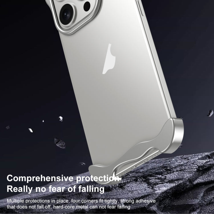 For iPhone 13 Pro Aromatherapy Alloy Frameless Phone Case(Silver) - iPhone 13 Pro Cases by buy2fix | Online Shopping UK | buy2fix