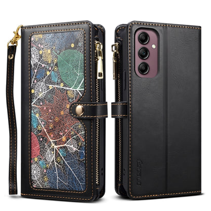 For Samsung Galaxy S24 FE 5G ESEBLE Star Series Lanyard Zipper Wallet RFID Leather Case(Black) - Galaxy S24 FE 5G Cases by ESEBLE | Online Shopping UK | buy2fix