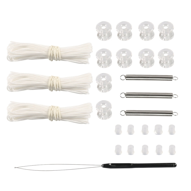 27pcs / Set RV / Yacht Pleated Shade Accessories Pull Cord Double Wheel Plug Spring(White) - Hand Tool Sets by buy2fix | Online Shopping UK | buy2fix