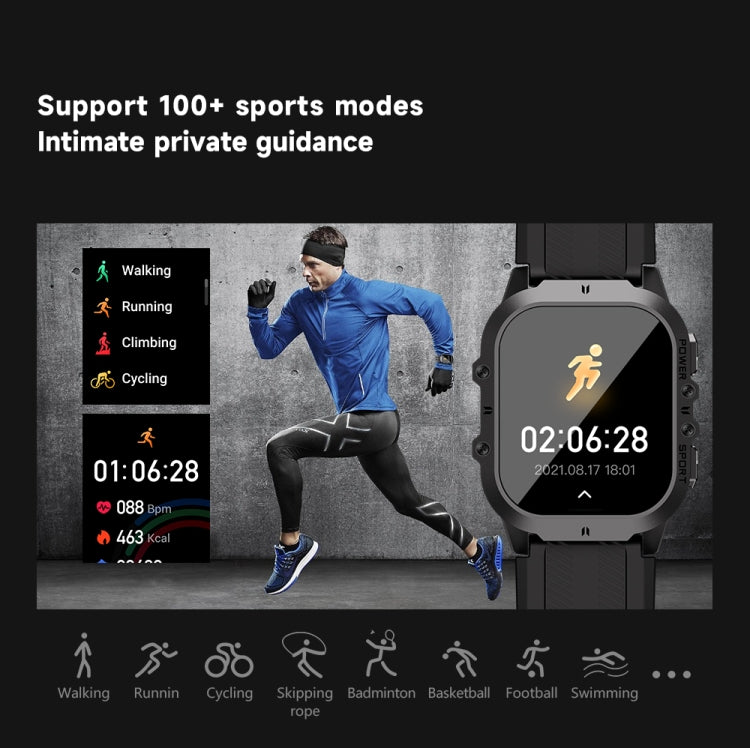 LEMFO C26 1.96 inch Sport Smart Watch, Support Bluetooth Call / Message Notification / Heart Rate / Blood Pressure Health Monitor(Blue) - Smart Watches by LEMFO | Online Shopping UK | buy2fix