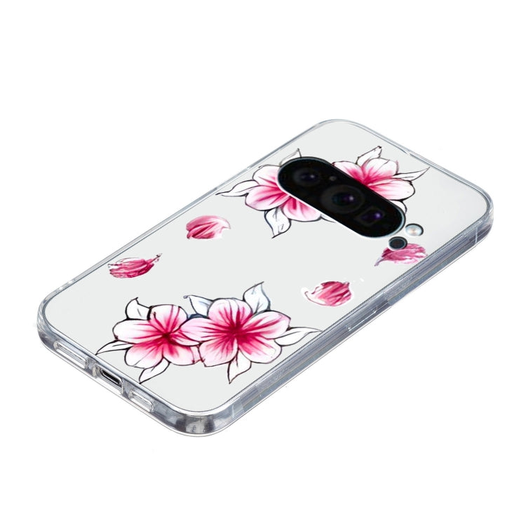 For Google Pixel 9 Colored Drawing Pattern Transparent TPU Phone Case(Sakura) - Google Cases by buy2fix | Online Shopping UK | buy2fix