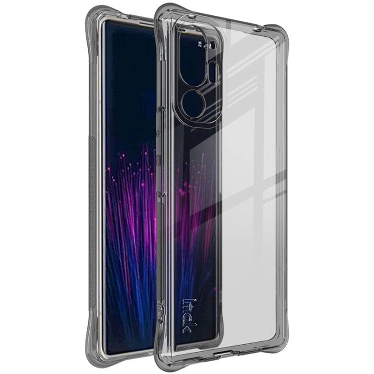 For HTC U24 Pro imak Shockproof Airbag TPU Phone Case(Transparent Black) - HTC by imak | Online Shopping UK | buy2fix