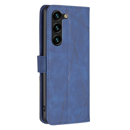 For Samsung Galaxy S25+ 5G Magnetic Buckle Rhombus Texture Leather Phone Case(Blue) - Galaxy S25+ 5G Cases by buy2fix | Online Shopping UK | buy2fix