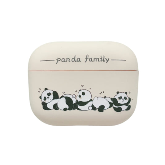 For AirPods Pro Panda Pattern Earbuds Box Frosted TPU Case(Panda Family) - For AirPods Pro by buy2fix | Online Shopping UK | buy2fix