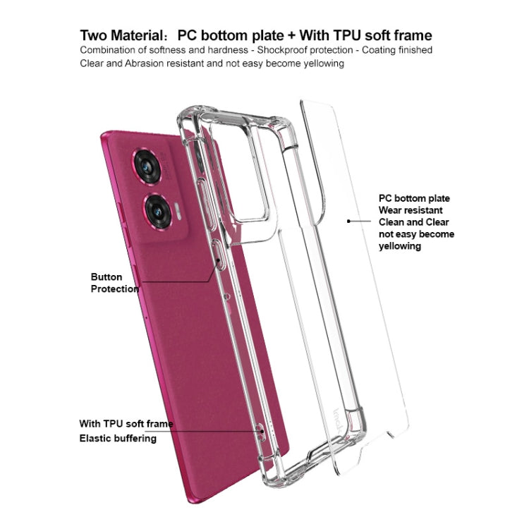 For Motorola Edge 50 Fusion IMAK Space Shield PC + TPU Airbag Shockproof Phone Case(Transparent) - Motorola Cases by imak | Online Shopping UK | buy2fix