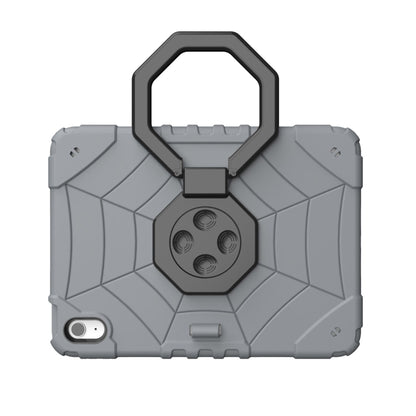 For iPad Air 11 2024 Spider Turntable Handle Stress Relief Tablet Case(Grey Black) - iPad Air 11 2024 Cases by buy2fix | Online Shopping UK | buy2fix