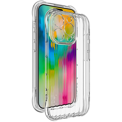 For iPhone 16 Pro IMAK Corrugated Texture Airbag TPU Phone Case(Transparent) - iPhone 16 Pro Cases by imak | Online Shopping UK | buy2fix