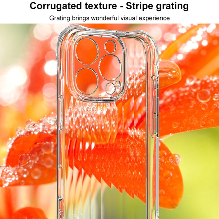 For iPhone 16 Pro IMAK Corrugated Texture Airbag TPU Phone Case(Transparent) - iPhone 16 Pro Cases by imak | Online Shopping UK | buy2fix