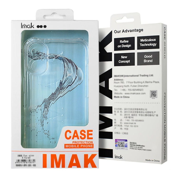 For iPhone 16 Pro IMAK Corrugated Texture Airbag TPU Phone Case(Transparent Black) - iPhone 16 Pro Cases by imak | Online Shopping UK | buy2fix